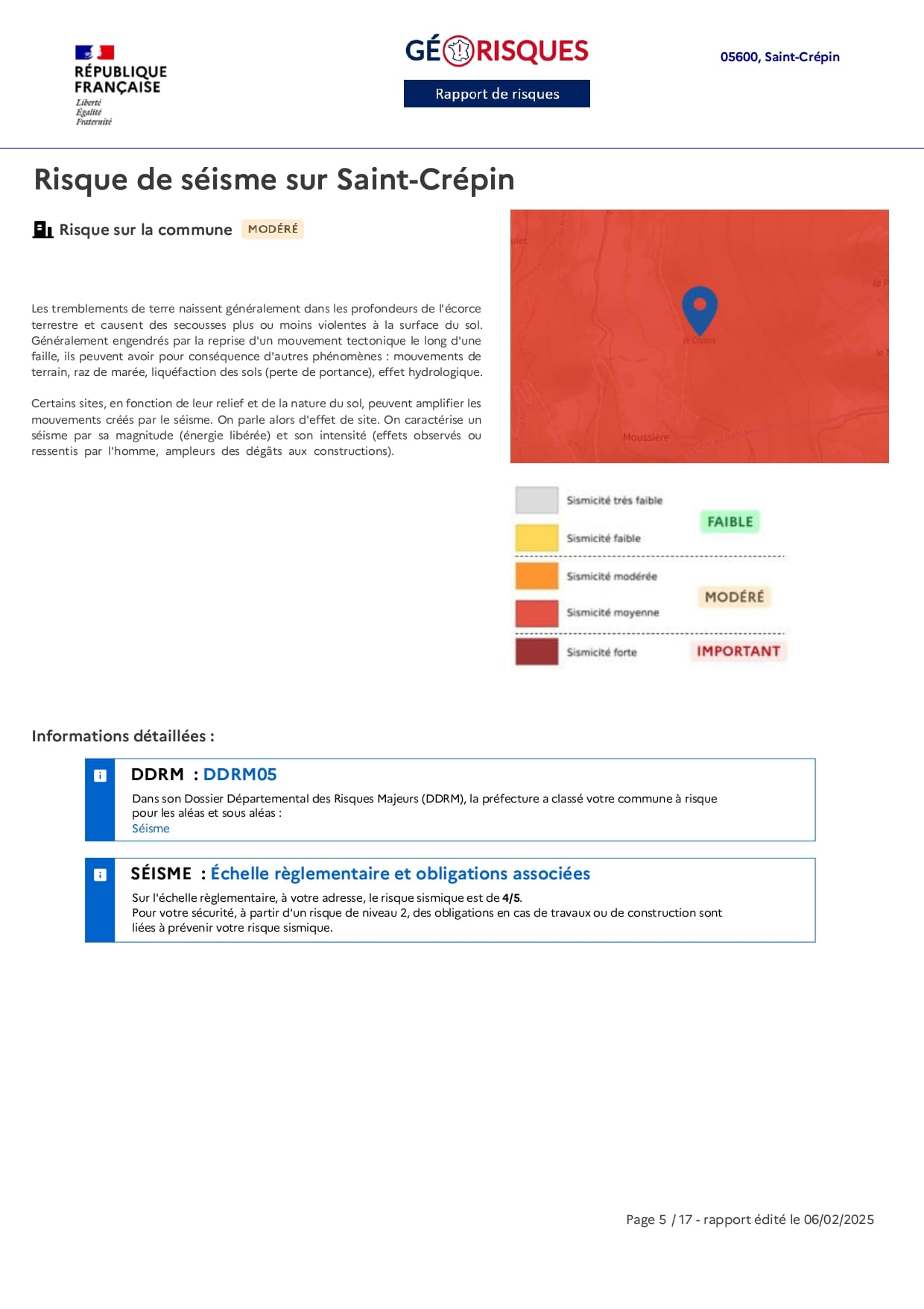 Géo risques rapport