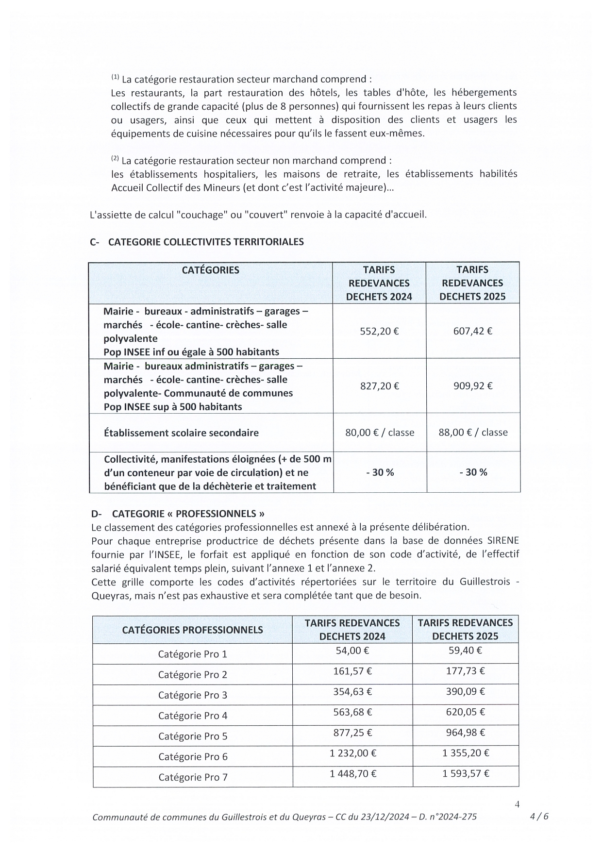 redevance déchets 2025 3 à 6