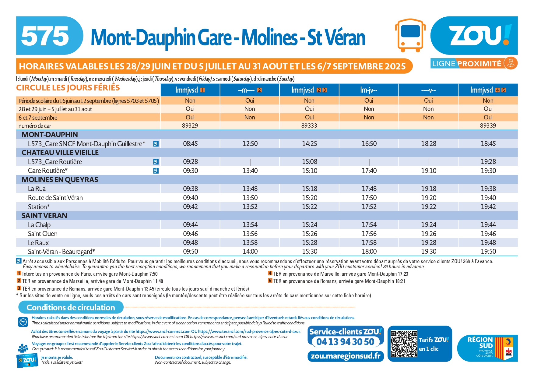 navettes Mont Dauphin Molines 1