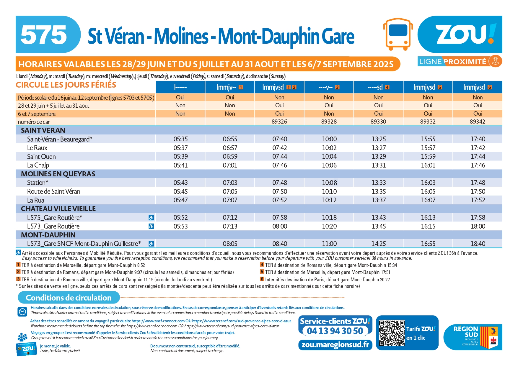 navettes Mont Dauphin Molines 2