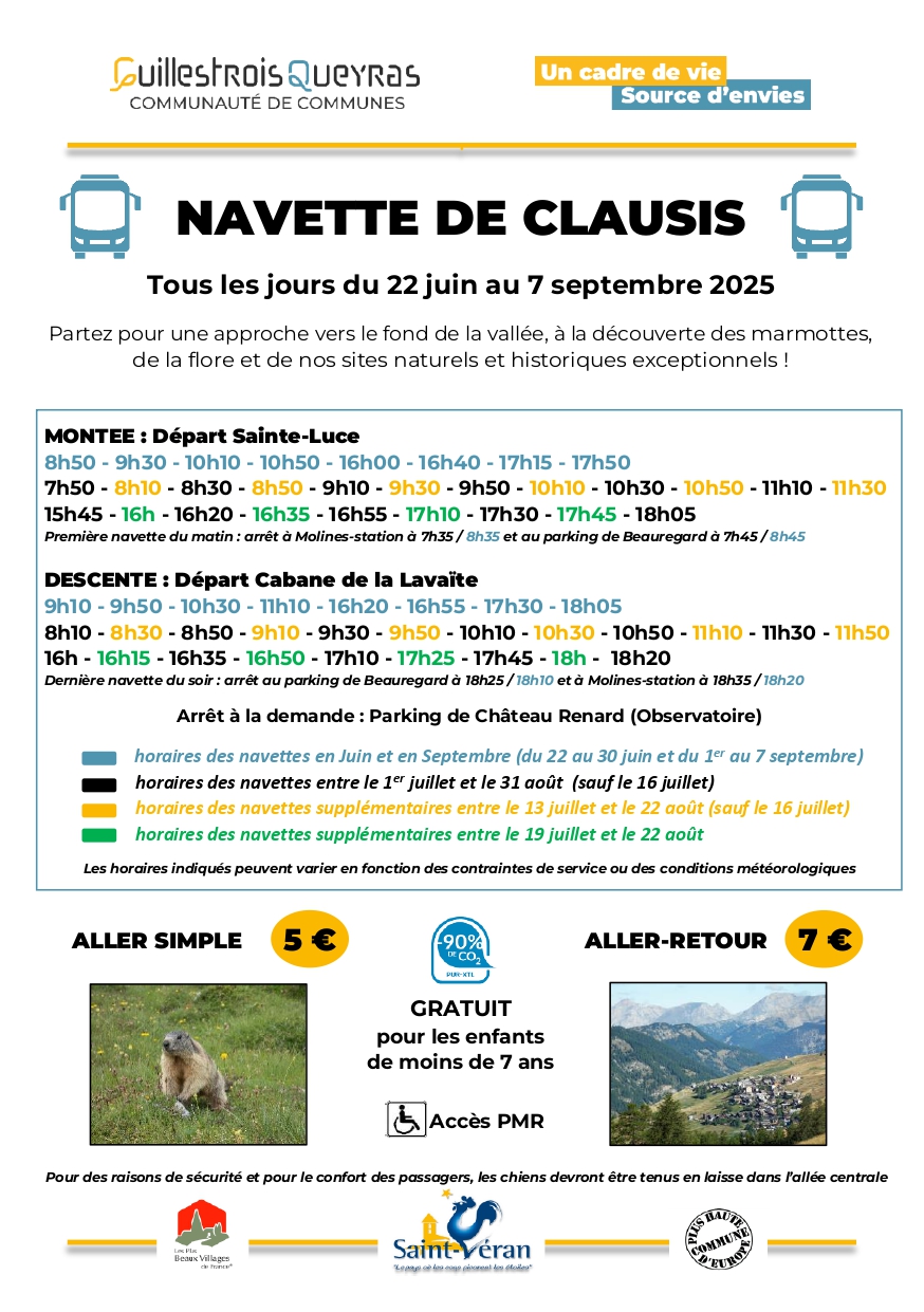 navette Clausis St-Véran