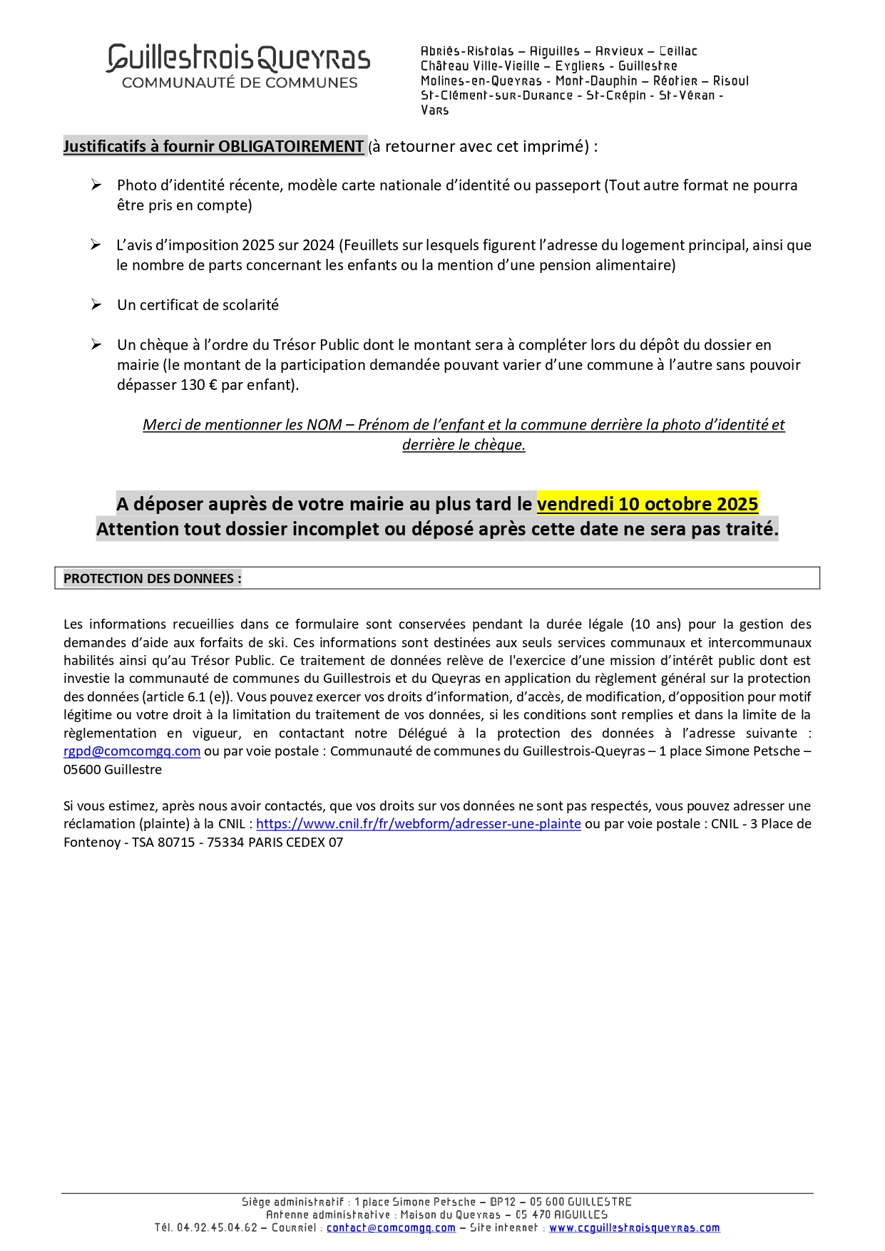 forfaits ski et transports