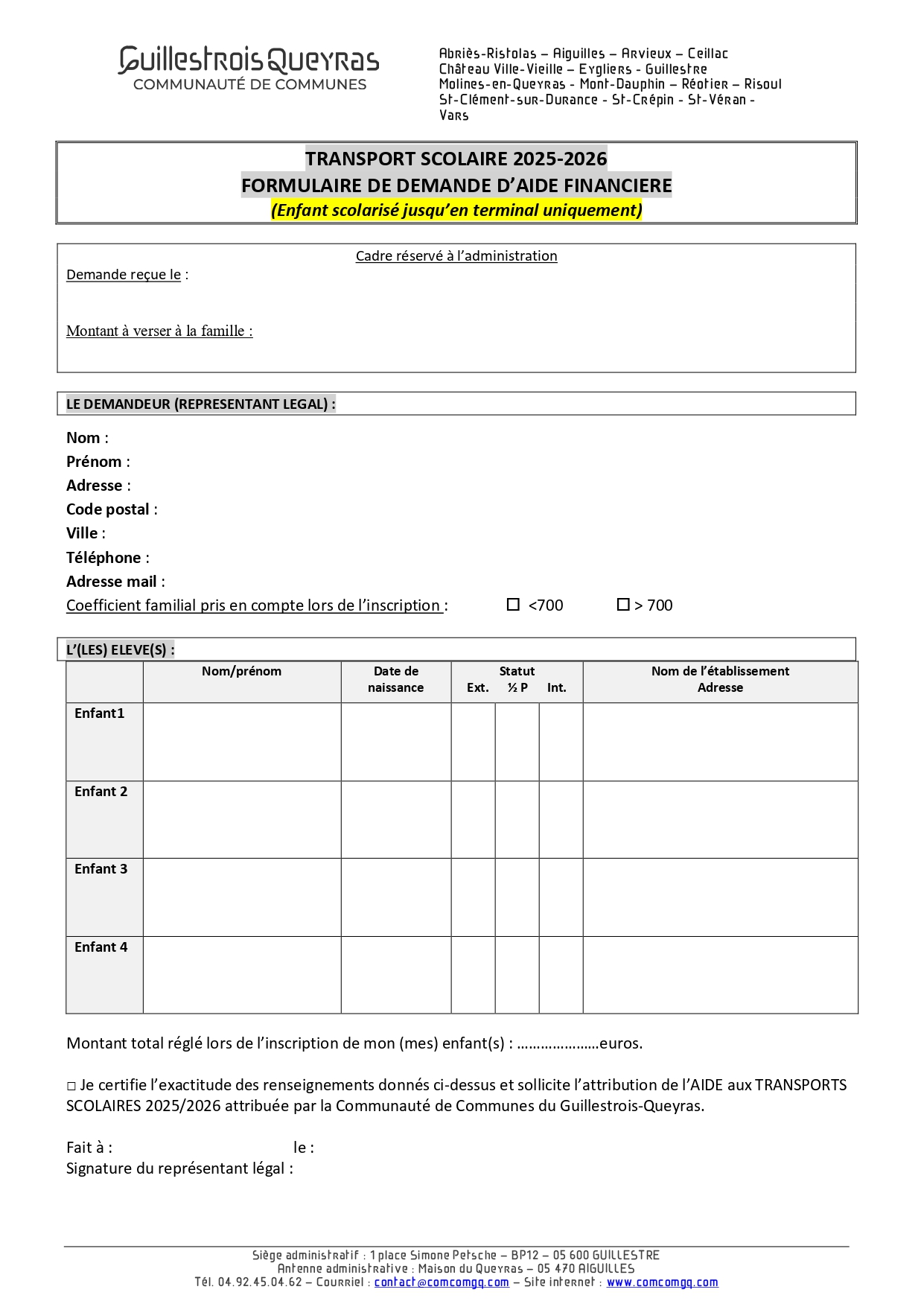 forfaits ski et transports