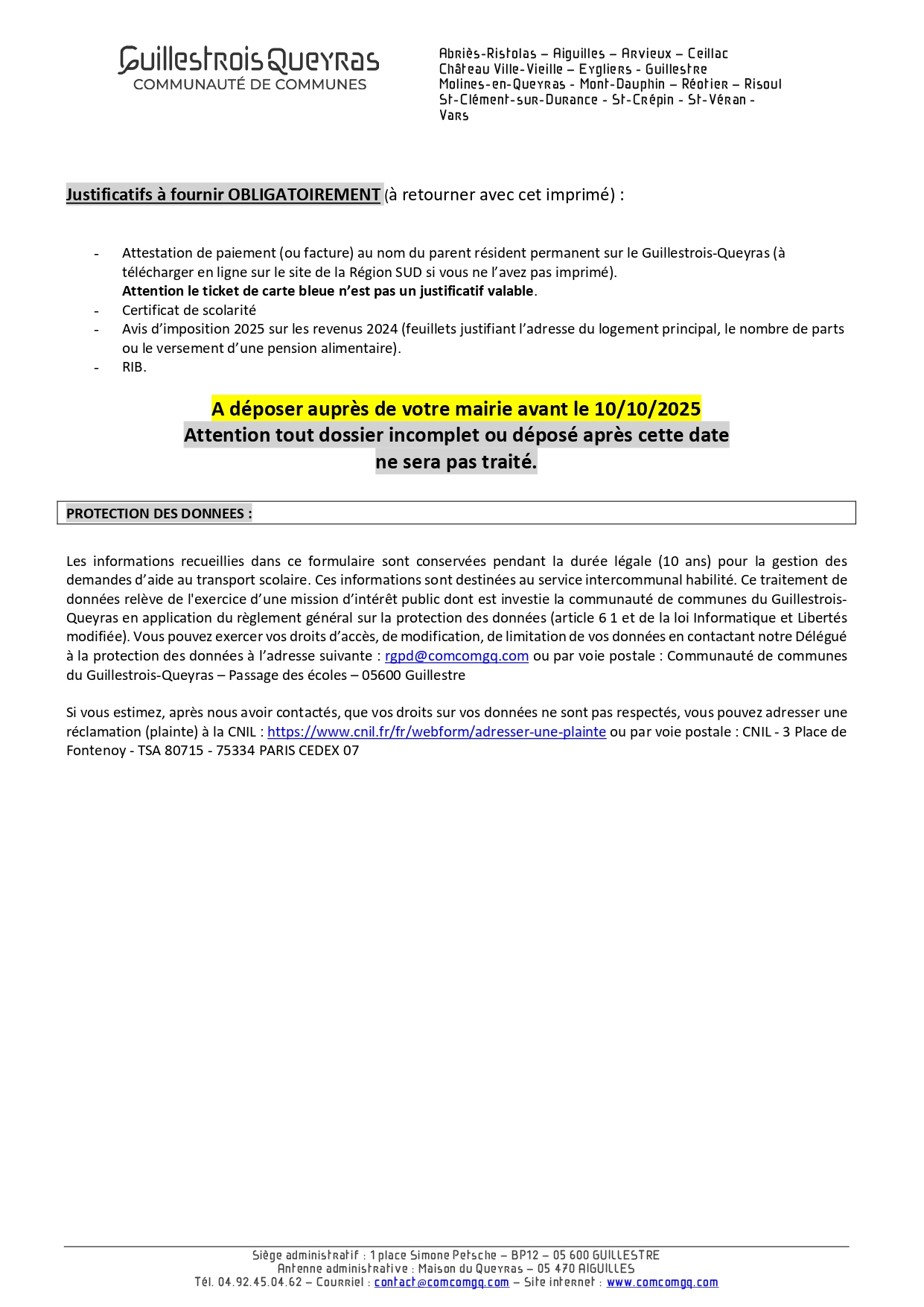 forfaits ski et transports