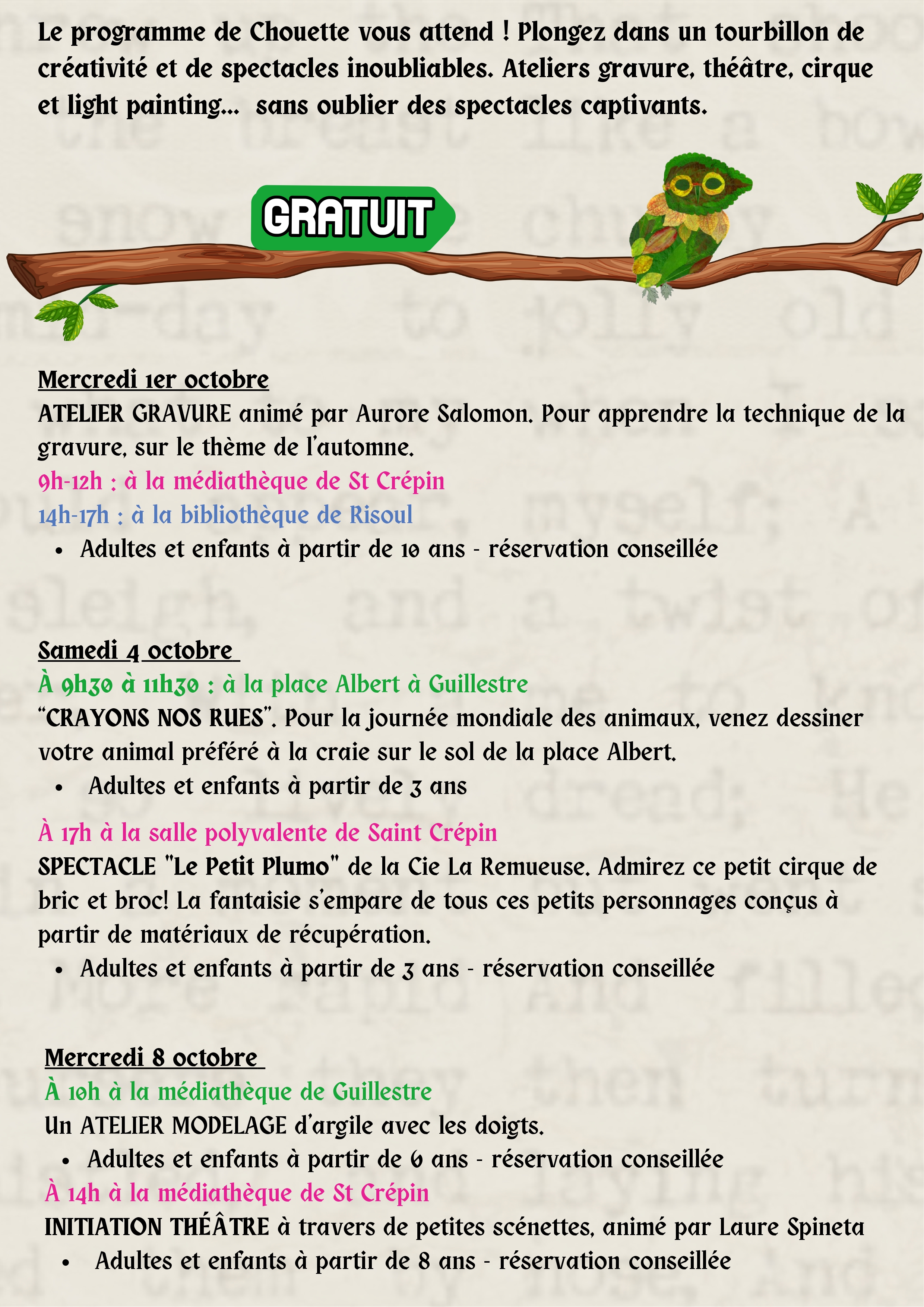 le mois Chouette 2