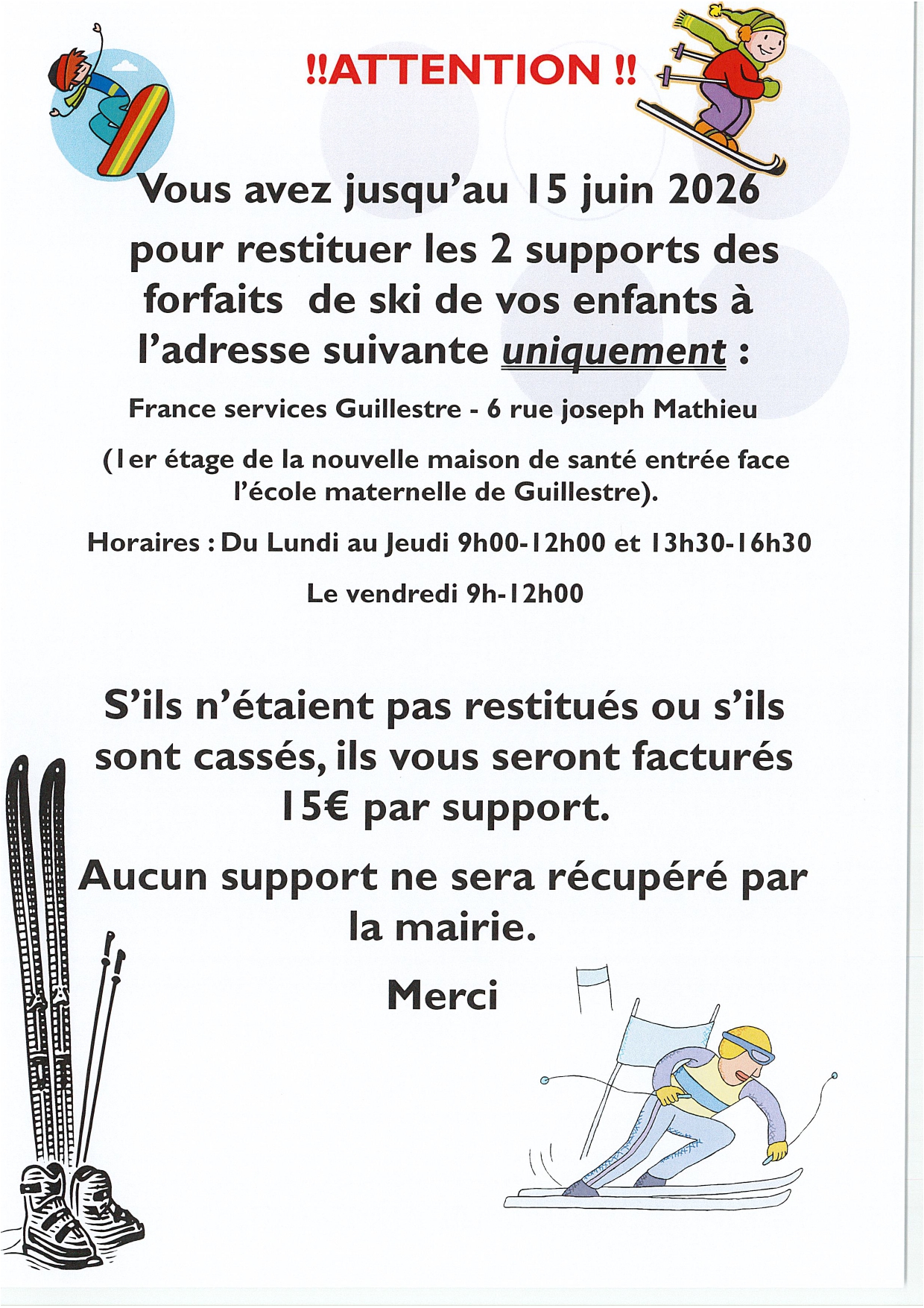 forfaits ski et transports