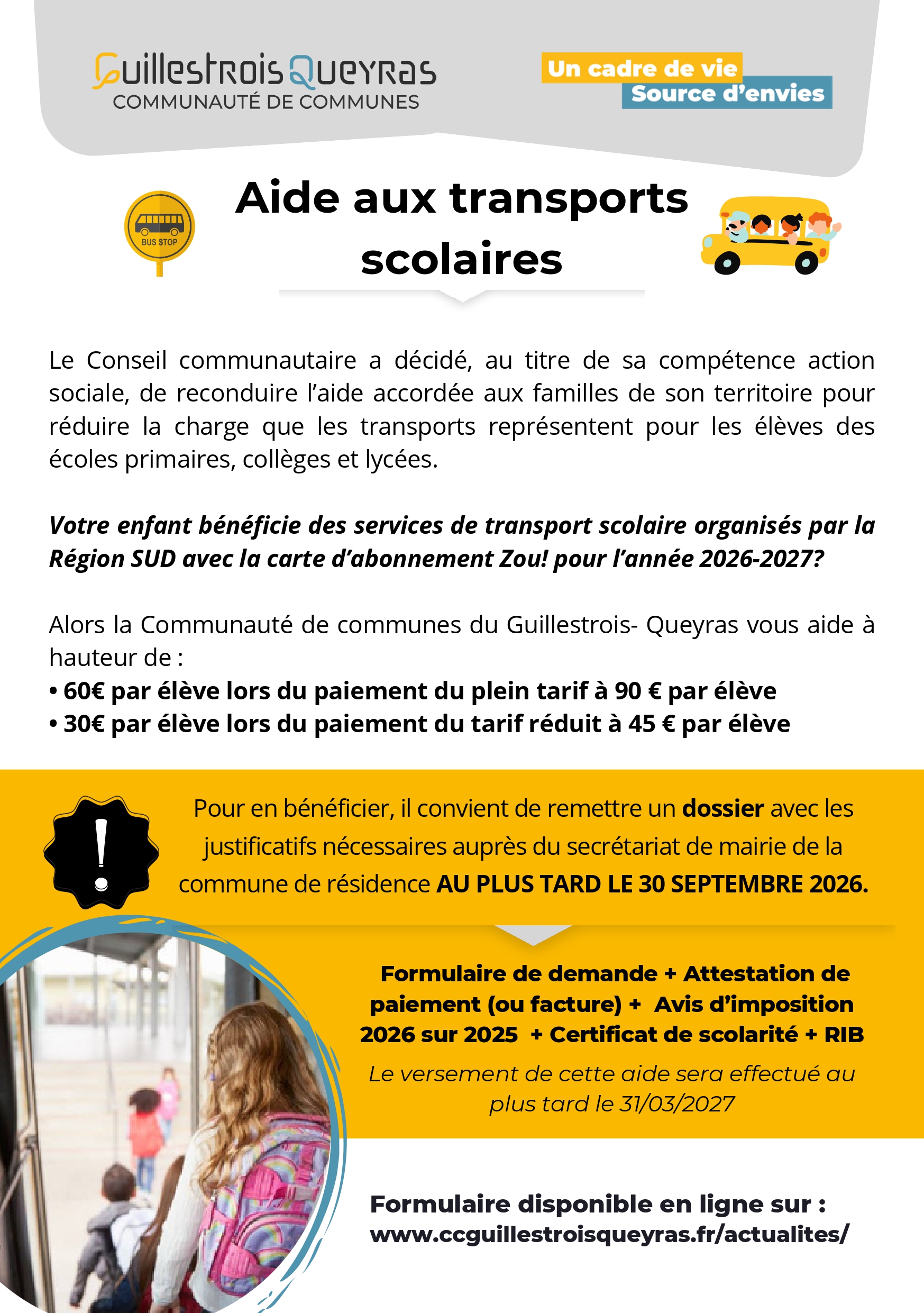 aide au transport scolaire aide au transport scolaire